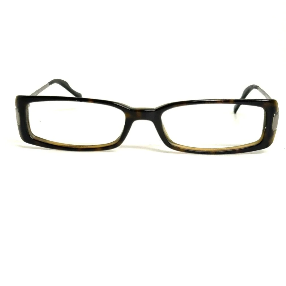 Vogue VO 2334 1225 Tortoise Rectangular Eyeglass Frames Italy 50-16-130 Gunmetal